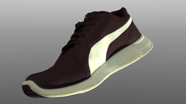 sneaker low poly 3D-Modell .c4d .max .obj .3ds .fbx .stl .blend 
