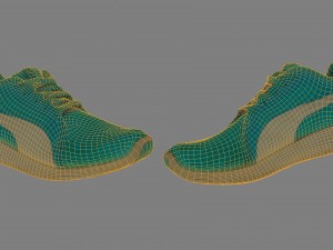 sneaker low poly Modello 3D