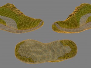 sneaker low poly 3D मॉडल
