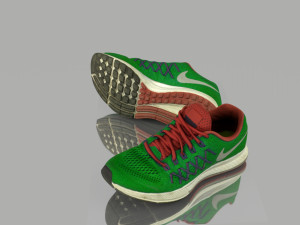 green sneakers low poly 3D Модель