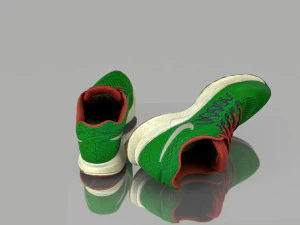 green sneakers low poly 3D Model