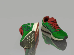 green sneakers low poly 3D Model