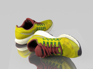 yellow shoes Model 3D