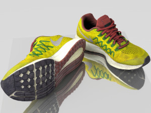 yellow shoes Model 3D