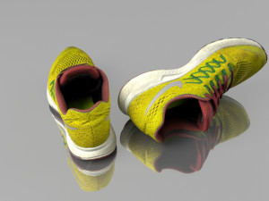 yellow shoes Model 3D