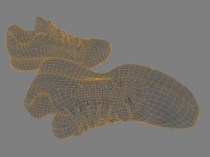 yellow shoes 3D Model