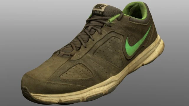 old sneaker low poly 3D Model .c4d .max .obj .3ds .fbx .stl .blend 