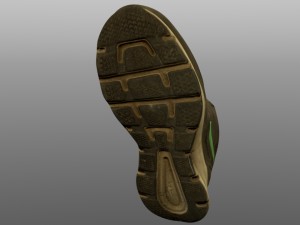 old sneaker low poly Modello 3D