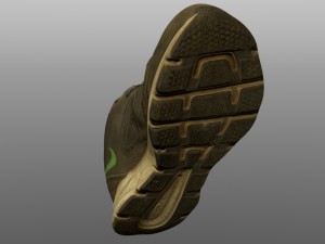 old sneaker low poly Modello 3D