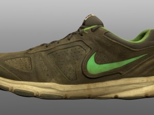 old sneaker low poly Modello 3D