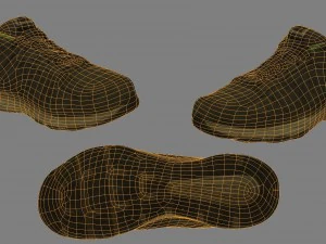old sneaker low poly 3D Model