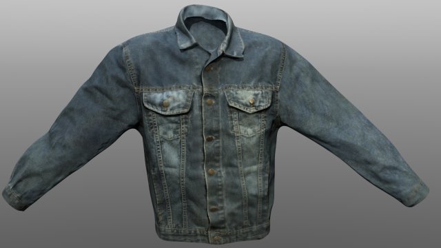 jeans jacket closed 3D 모델 .c4d .max .obj .3ds .fbx .stl .blend 
