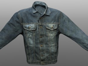 jeans jacket closed 3D Модель