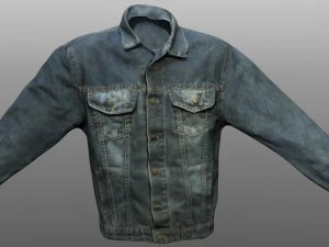 veste en jean fermée Modèle 3D