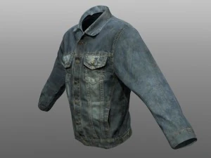 jeans jacket closed 3D Model