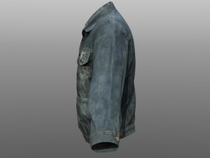 jeans jacket closed 3D 모델