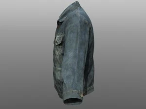 jeans jacket closed 3D Model