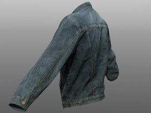 jeans jacket closed 3D 모델