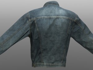 jeans jacket closed 3D 모델