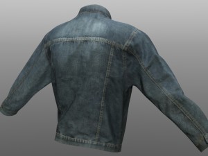 jeans jacket closed 3D 모델