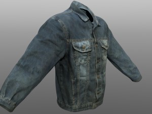 jeans jacket closed 3D 모델