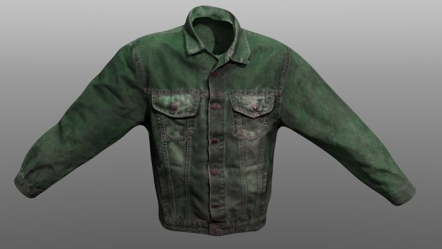 jeans jacket closed 3D-Modell .c4d .max .obj .3ds .fbx .stl .blend 