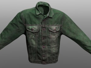 jeans jacket closed 3D Model