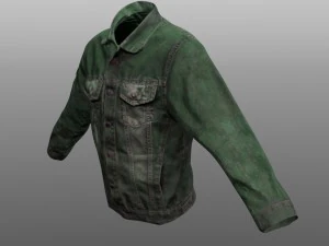 jeans jacket closed 3D Model
