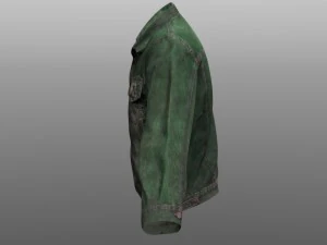 jeans jacket closed 3D Model