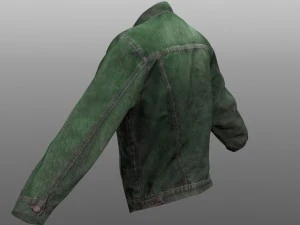 jeans jacket closed 3D Model