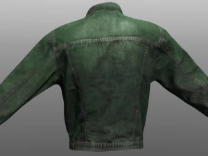 jeans jacket closed 3D Model