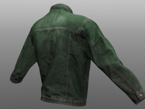 jeans jacket closed 3D-Modell