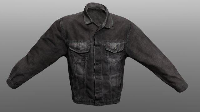 jeans jacket closed Model 3D .c4d .max .obj .3ds .fbx .stl .blend 