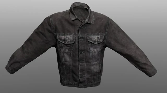 jeans jacket closed 3D Model .c4d .max .obj .3ds .fbx .stl .blend 