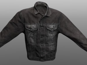 jeans jacket closed 3D Model