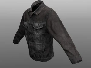 jeans jacket closed 3D Model