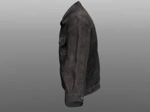 jeans jacket closed 3D Model