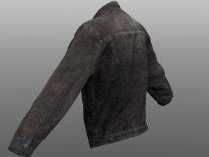 jeans jacket closed Model 3D