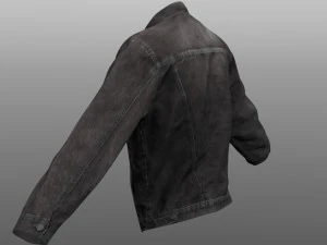 jeans jacket closed 3D Model