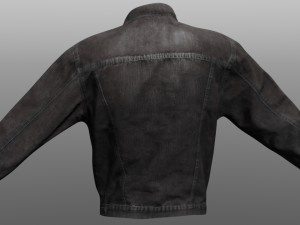 jeans jacket closed Model 3D