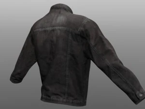 jeans jacket closed 3D Model