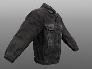 jeans jacket closed Model 3D