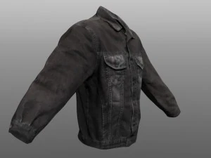 jeans jacket closed 3D Model