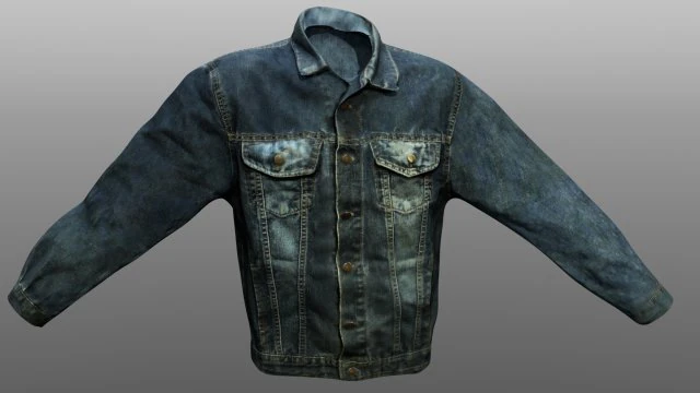jeans jacket closed 3D Model .c4d .max .obj .3ds .fbx .stl .blend 
