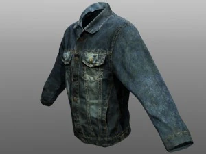jeans jacket closed 3D Model