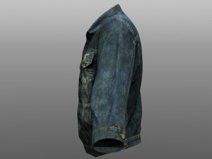jeans jacket closed 3D Modell