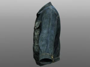 jeans jacket closed 3D Model