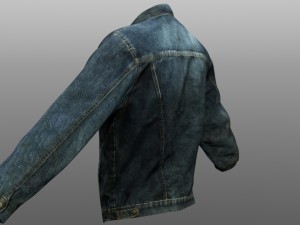 jeans jacket closed 3D Modell
