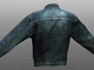 jeans jacket closed 3D Model
