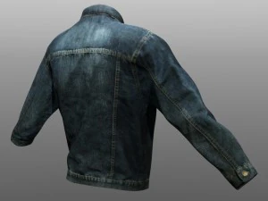 jeans jacket closed 3D Model